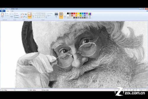 老外不简单!用Win画图软件绘制圣诞老人_服务器_服务器产业-中关村在线
