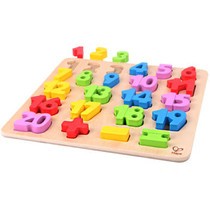 国Hape 立体数字拼图 木质 2岁宝宝生日礼物 儿
