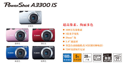 CES2011:佳能推出5款博秀A系列数码相机