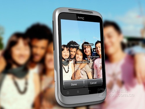 HTC Wildfire S 银色 效果图