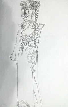 动漫旗袍女简笔画图片大全图片 优美图 收录优美图片 youmeitu.com