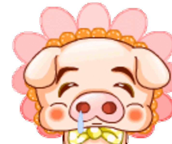 猪头掉头发表情分享展示