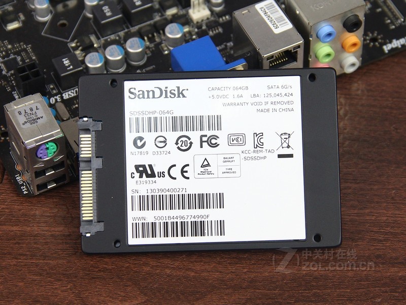 闪迪(sandisk)至尊高速系列 64gb sata3 固态硬盘(sdssdhp-064g-z25)