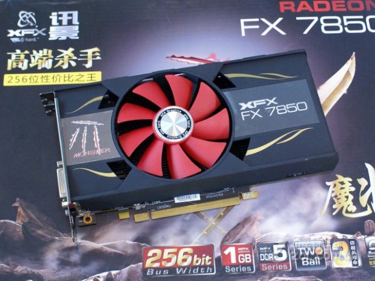 显卡 xfx讯景显卡 xfx讯景hd7850魔将 图片 实拍图