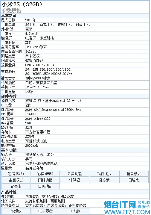 【高清图】 性能怪兽 32gb小米2s手机新报1799元图4