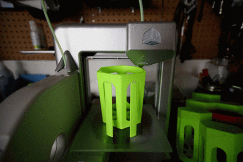 动图垃圾分类回收3d打印倡导环保