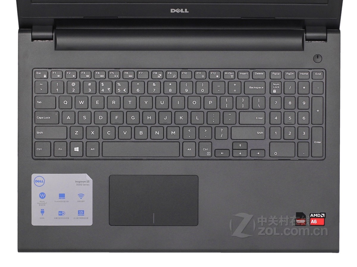 【高清图】 戴尔(dell)inspiron 灵越 15 3000(m3541d-1428b)键盘面