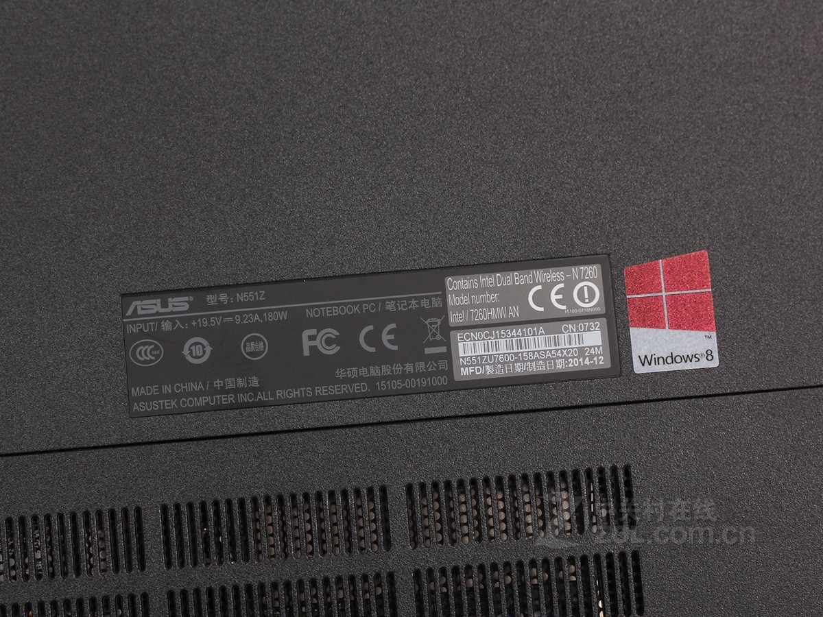 【高清图】 华硕(asus)n551zu7600(8gb/1tb)原创图赏 图140