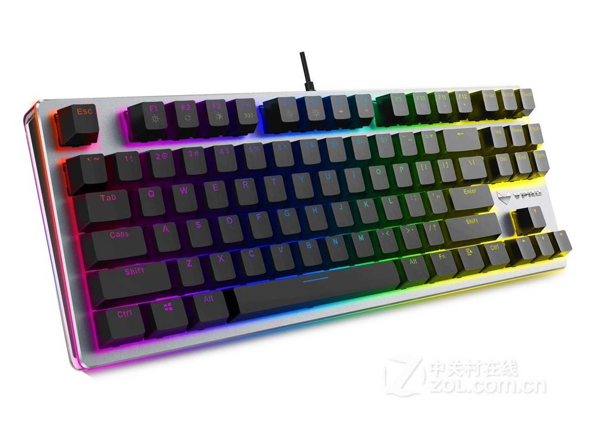 【高清图】 雷柏(rapoo)v500 rgb背光游戏机械键盘黑色 图135