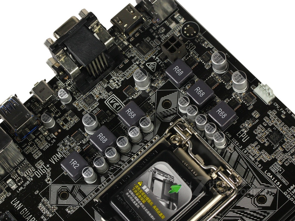 【高清图】 华硕(asus)b150m-a局部细节图 图34