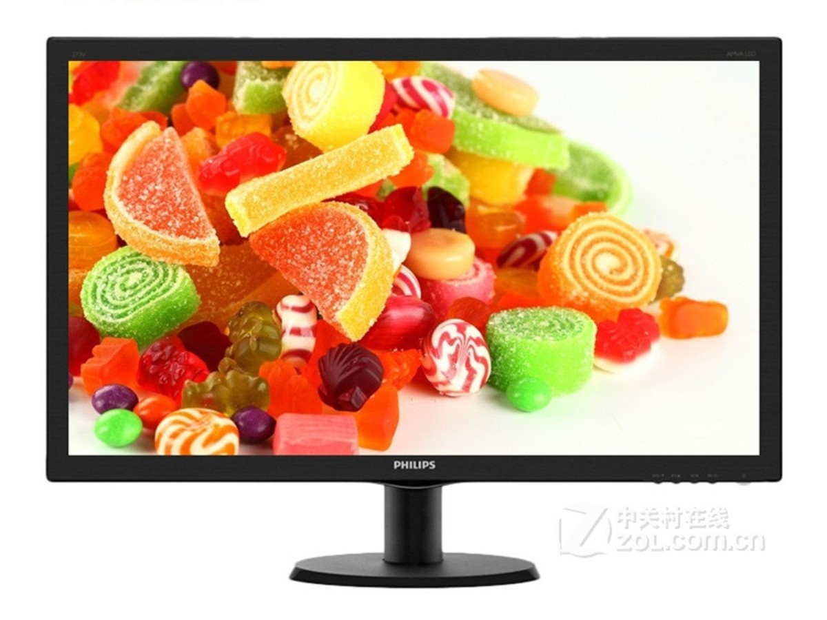 液晶显示器 飞利浦液晶显示器 飞利浦243v5qsw 图片 黑色