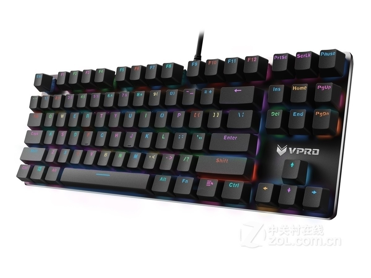 雷柏v500 rgb合金版幻彩rgb游戏机械键盘