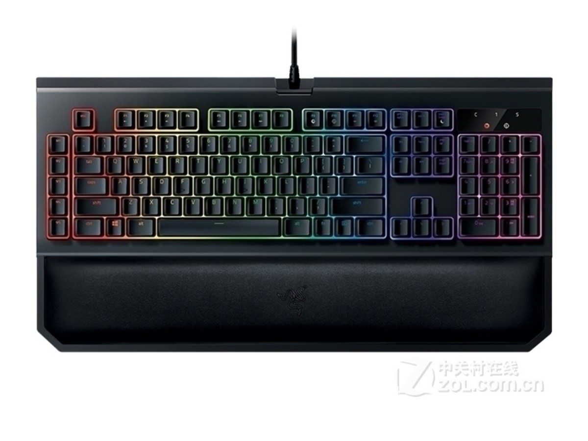 【高清图】 雷蛇(razer)razer 黑寡妇蜘蛛幻彩版v2机械键盘整体外观图