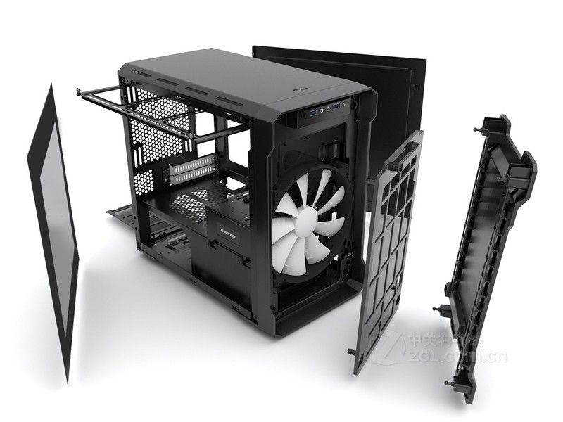 【高清图】 phanteks(phanteks)追风者pk215迷你itx侧透水冷机箱整体