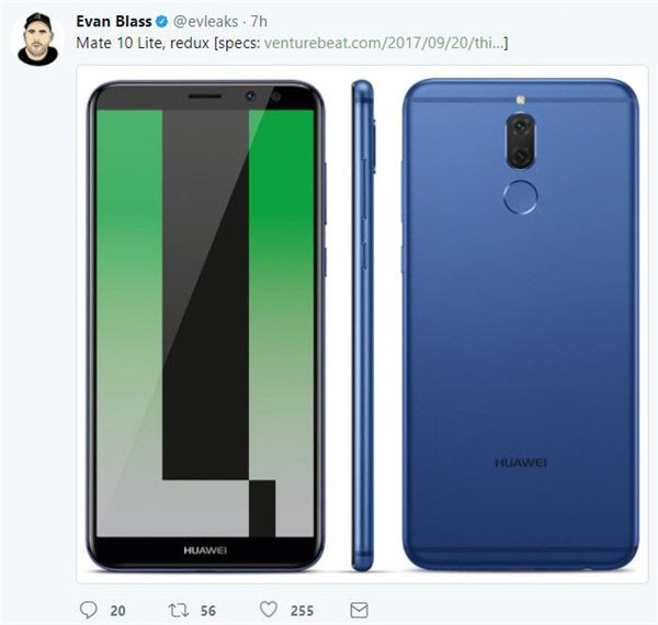 【高清图】 再曝华为mate 10 lite 蓝黑金三色惊艳图1