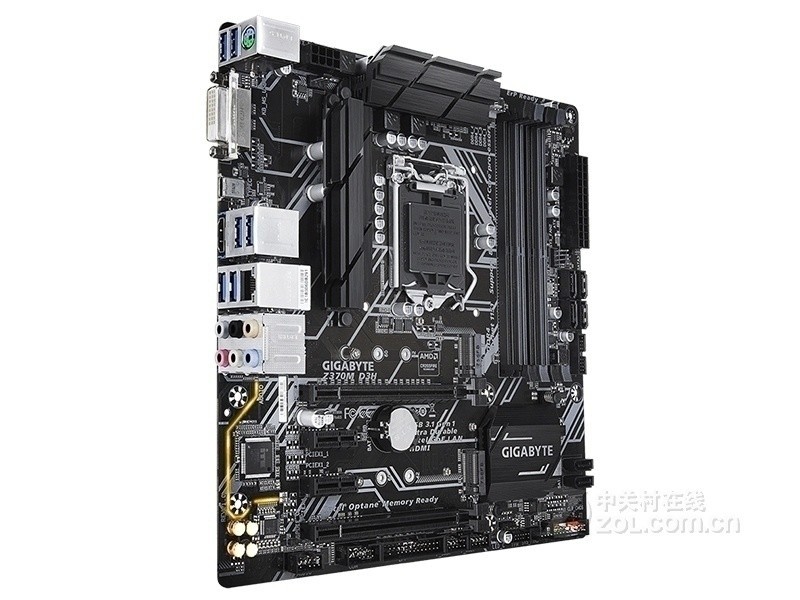 【高清图】技嘉(gigabyte)z370m d3h整体外观图-zol中关村在线