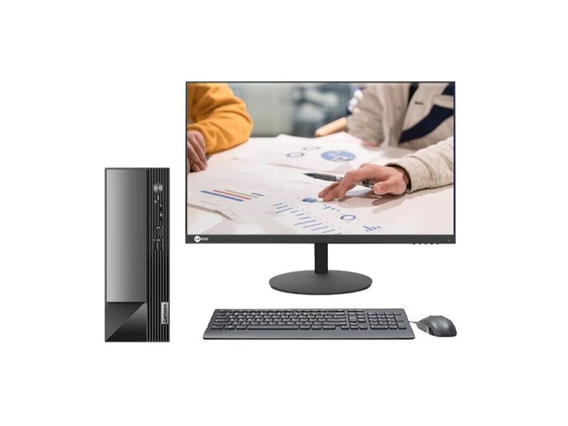 Lenovo настольный компьютер для офиса и налогового учёта малый корпус i5 10400/8G/1T/2G DVD/Win7 23.8 дюйма Lenovo Lecoo)