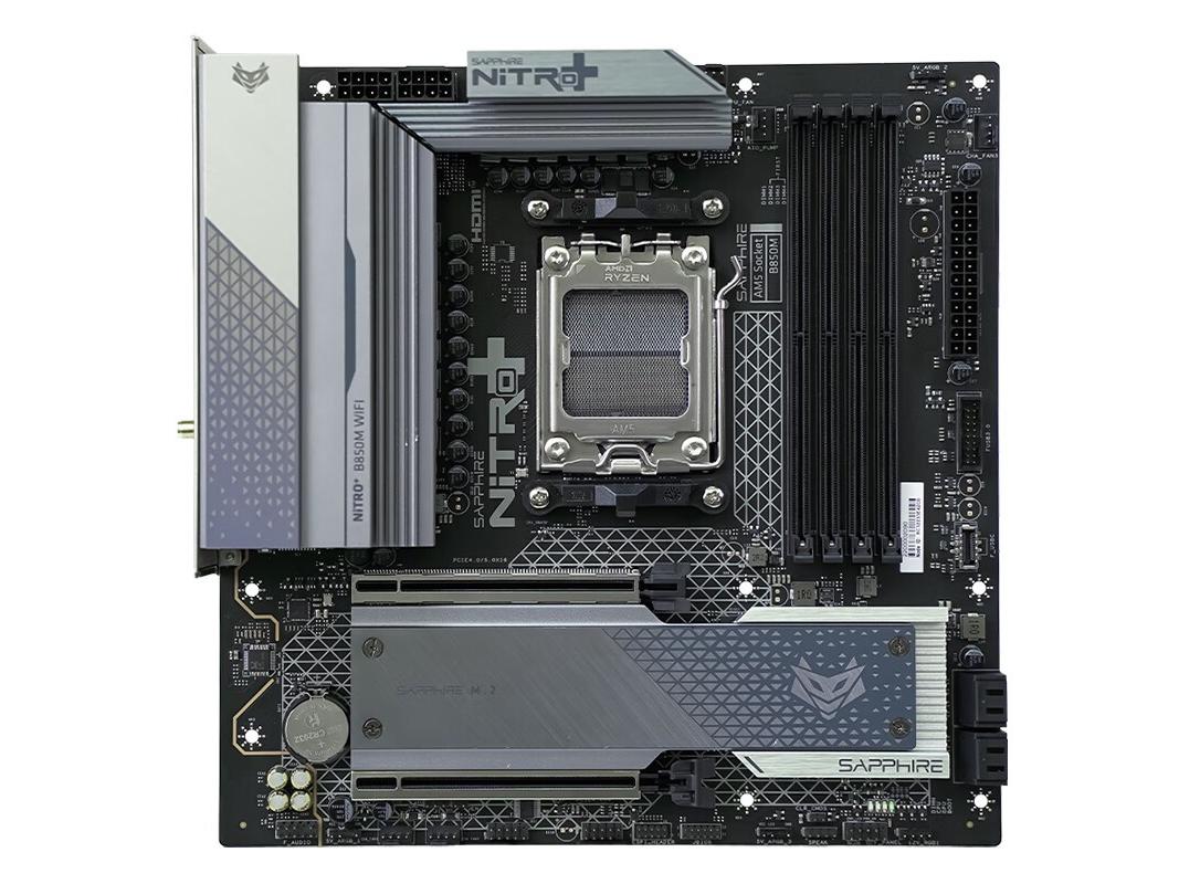 蓝宝石 NITRO 氮动 B850M WIFI 主板 AMD B850 Micro ATX板型 - null 蓝宝石 NITRO 氮动 B850M WIFI 主板 AMD B850 Micro ATX板型产品图片1