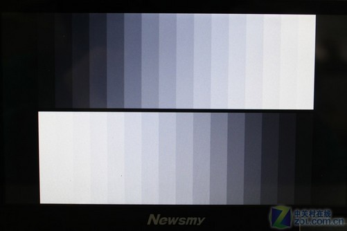 图为:纽曼a65hd屏幕灰阶测试