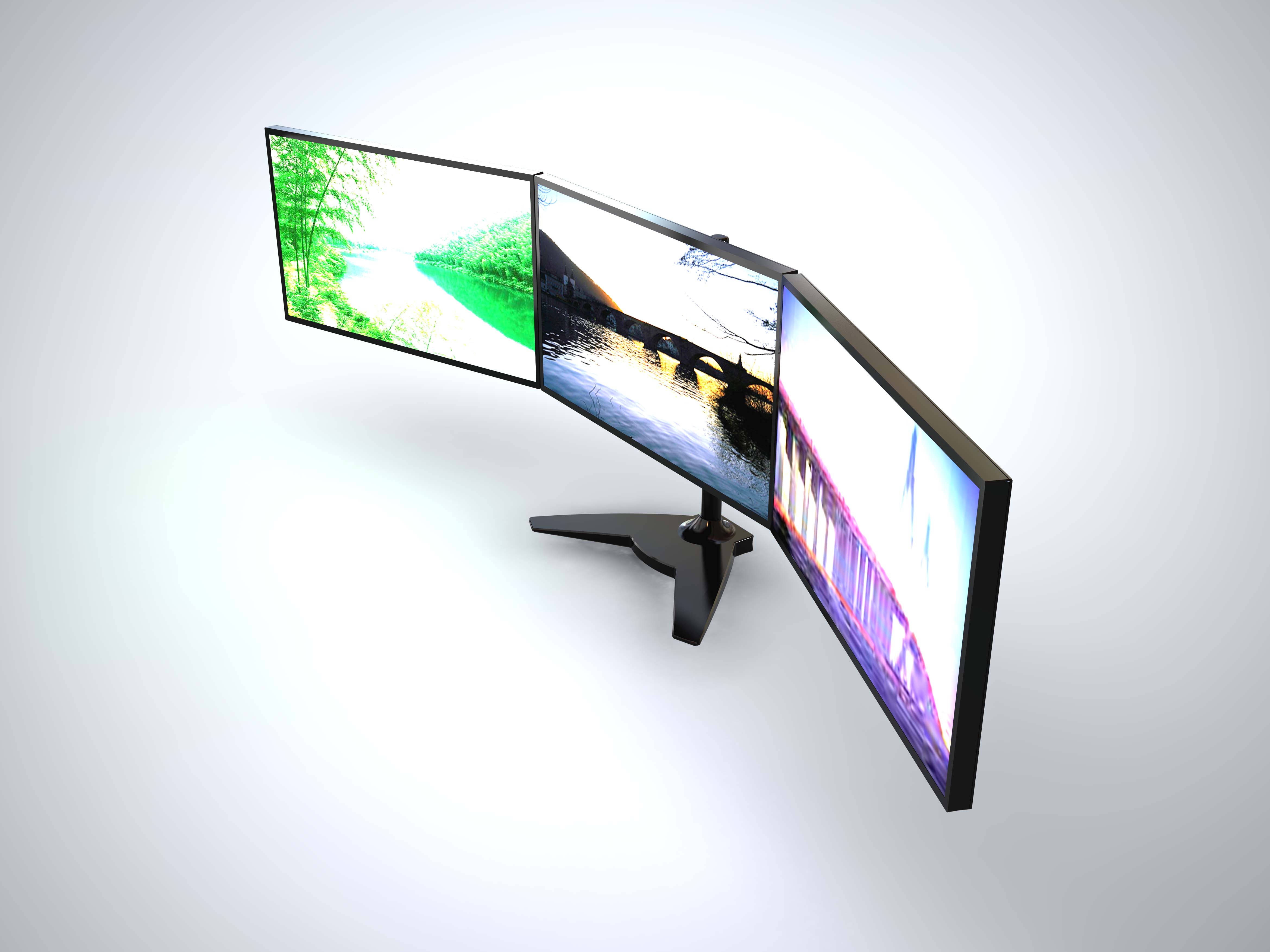 hkc "加视多 h3-23"三屏拼接显示器