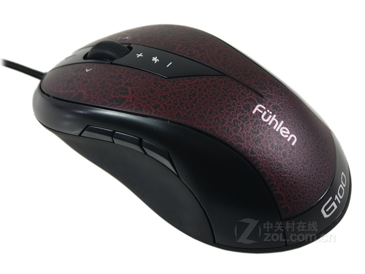 【高清图】 富勒(fuhlen)g100鼠标裂纹红 图125