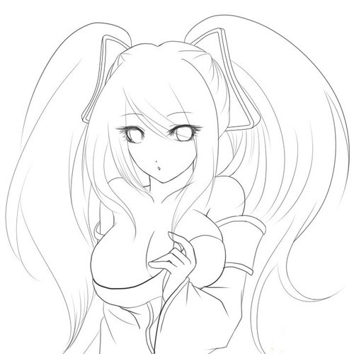 琴女索娜媚眼勾魂上了色更是不可方物