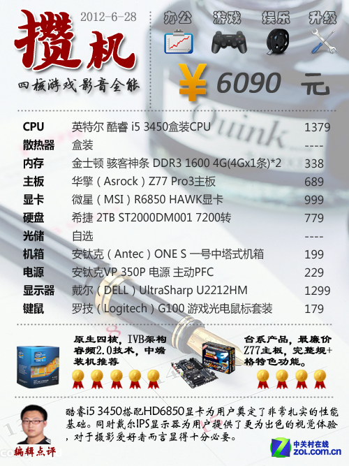 从办公到游戏 2000-7000元5套配置推荐