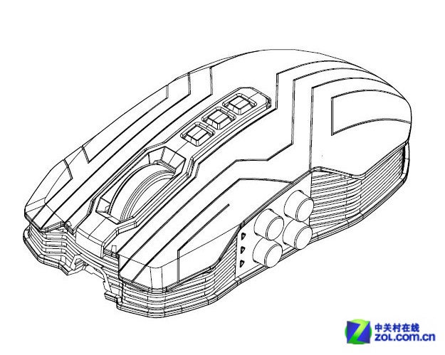【高清图】 钛合金包围 富勒首款竞技鼠标草图曝光图1