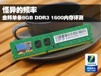怪异的频率 金邦单条8GB/1600内存评测